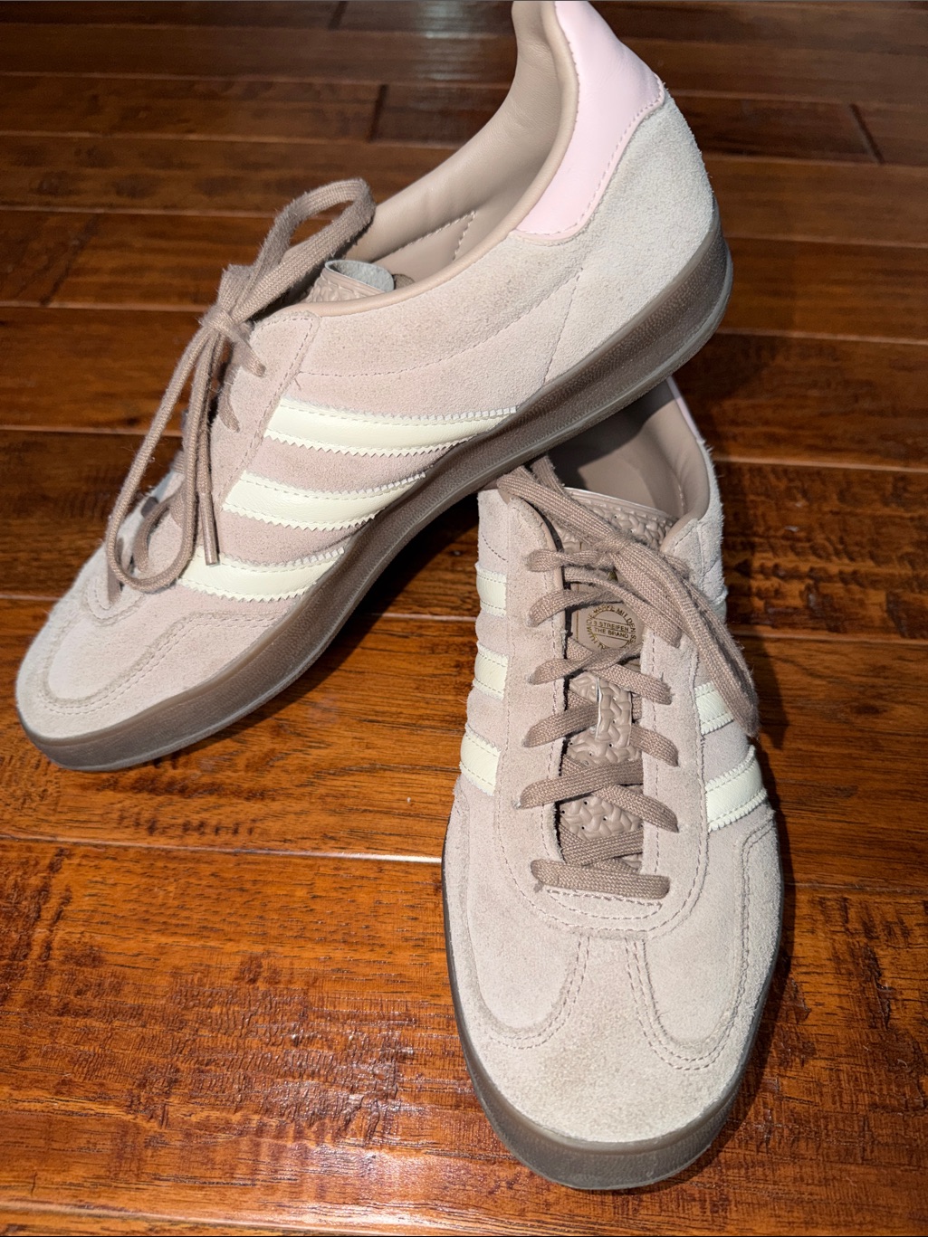 Adidas Originals Gazelle Indoor Casual Shoes, Chalky Brown/Off White, Women's 9